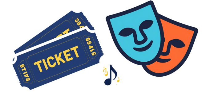 Tickets and performing arts illustration